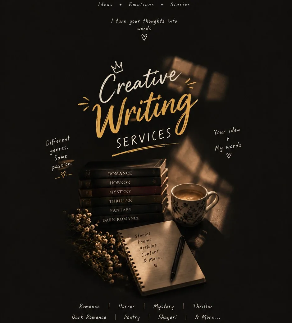 I will write engaging stories, creative content, poems and fiction in any genre