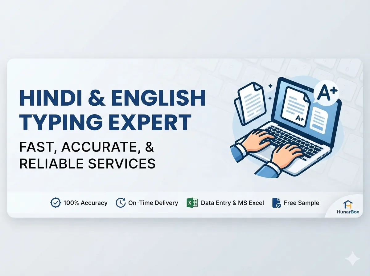I will do fast and accurate Hindi and English typing and data entry work