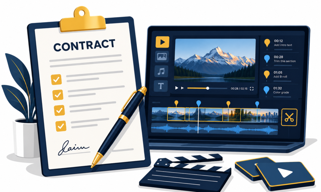 Contract and Video Editing Workflow - hunarbox 